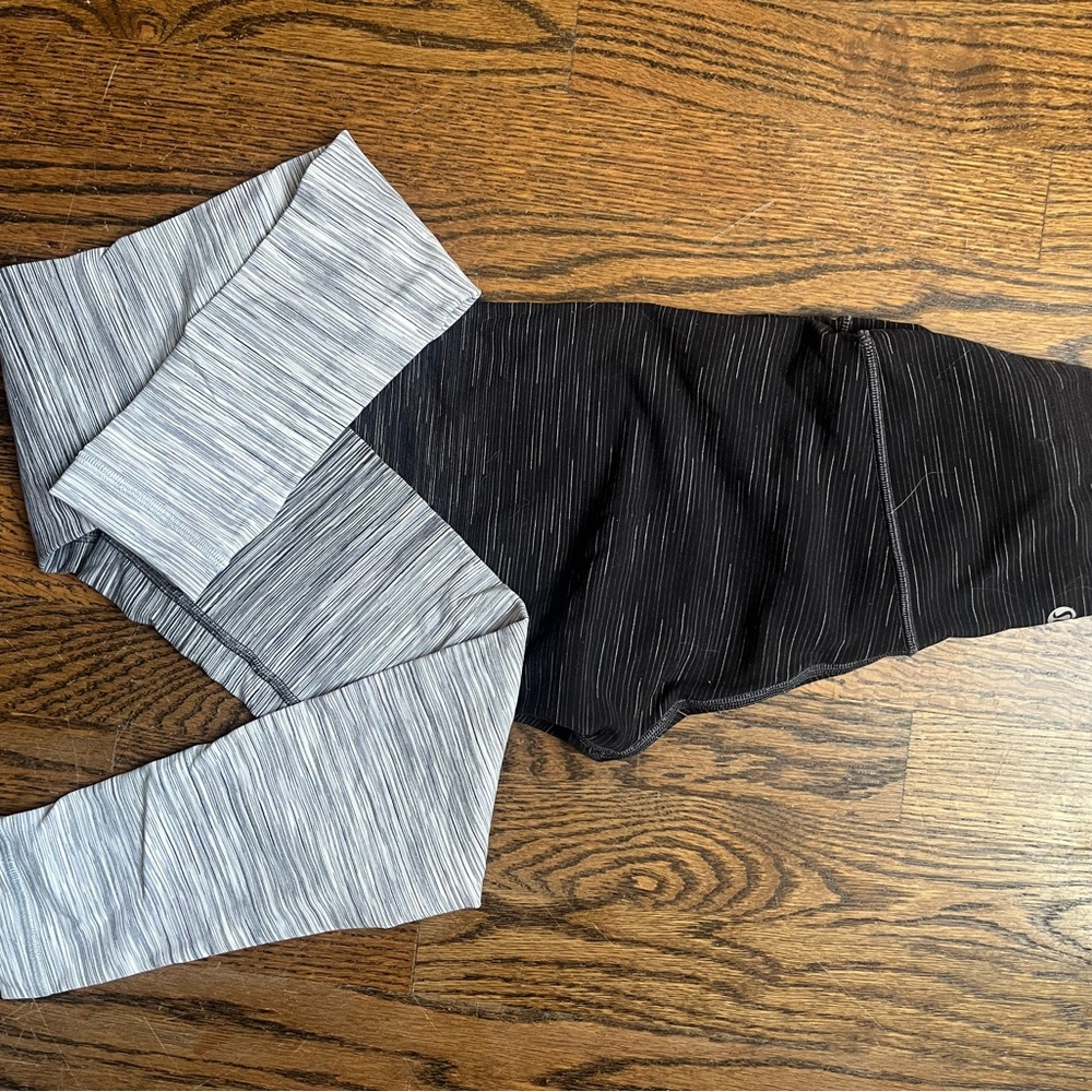 Ombré white to black leggings